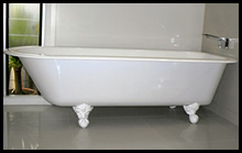 beautiful white tub