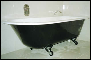 black bathtub